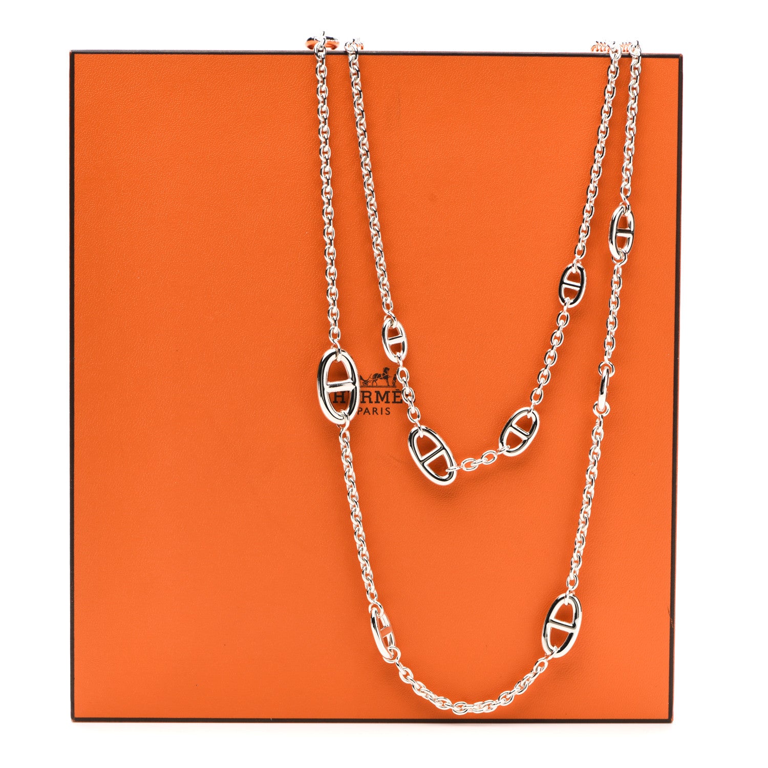 Hermes Sterling Silver Farandole Necklace 160 5 of 5