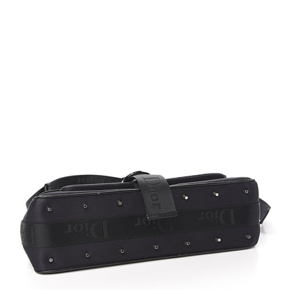 Christian Dior Silk Jersey Crystal Hardcore Clutch Black 3 of 10