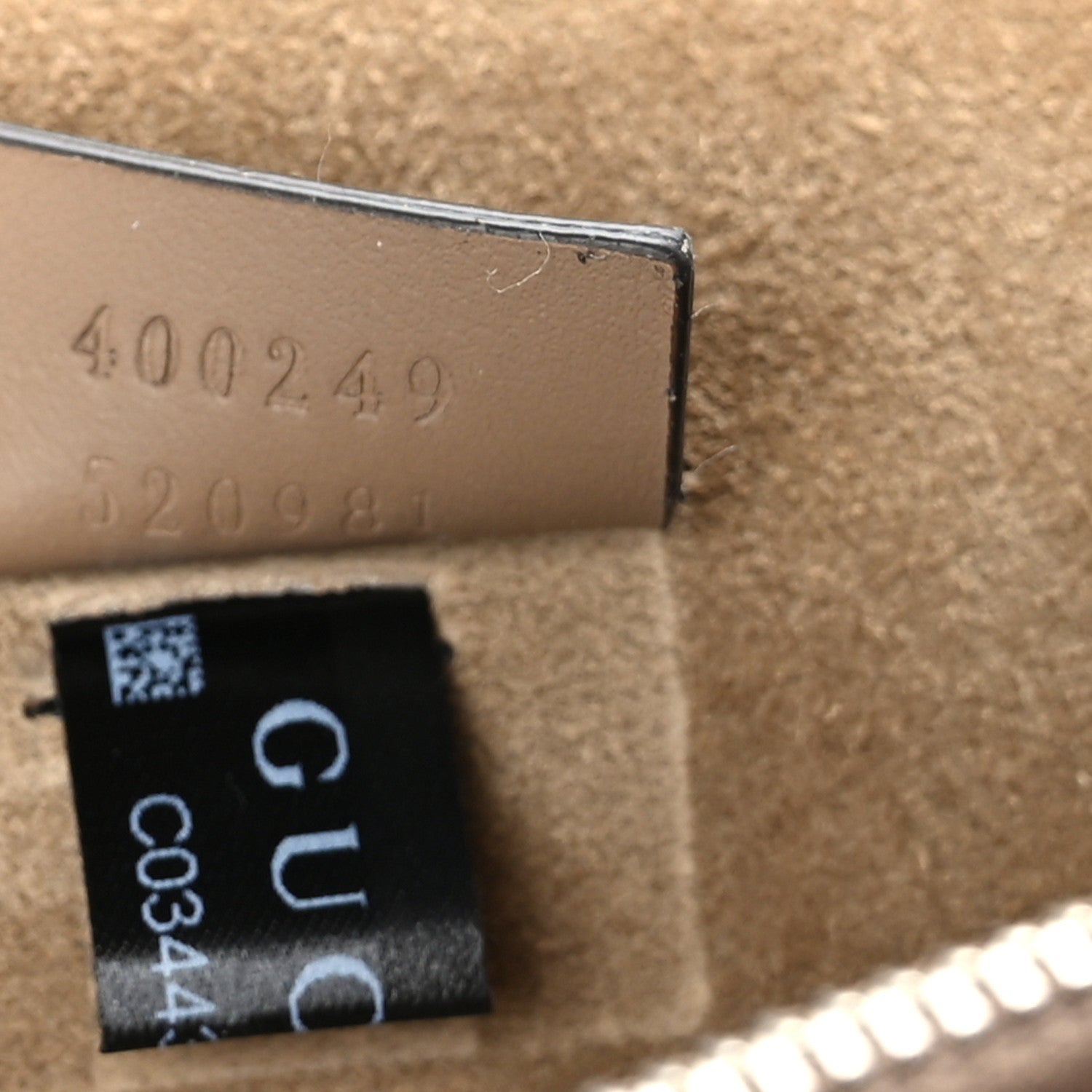 Gucci GG Supreme Monogram Suede Crystal Small Dionysus Shoulder Bag Beige Ebony Taupe 8 of 10