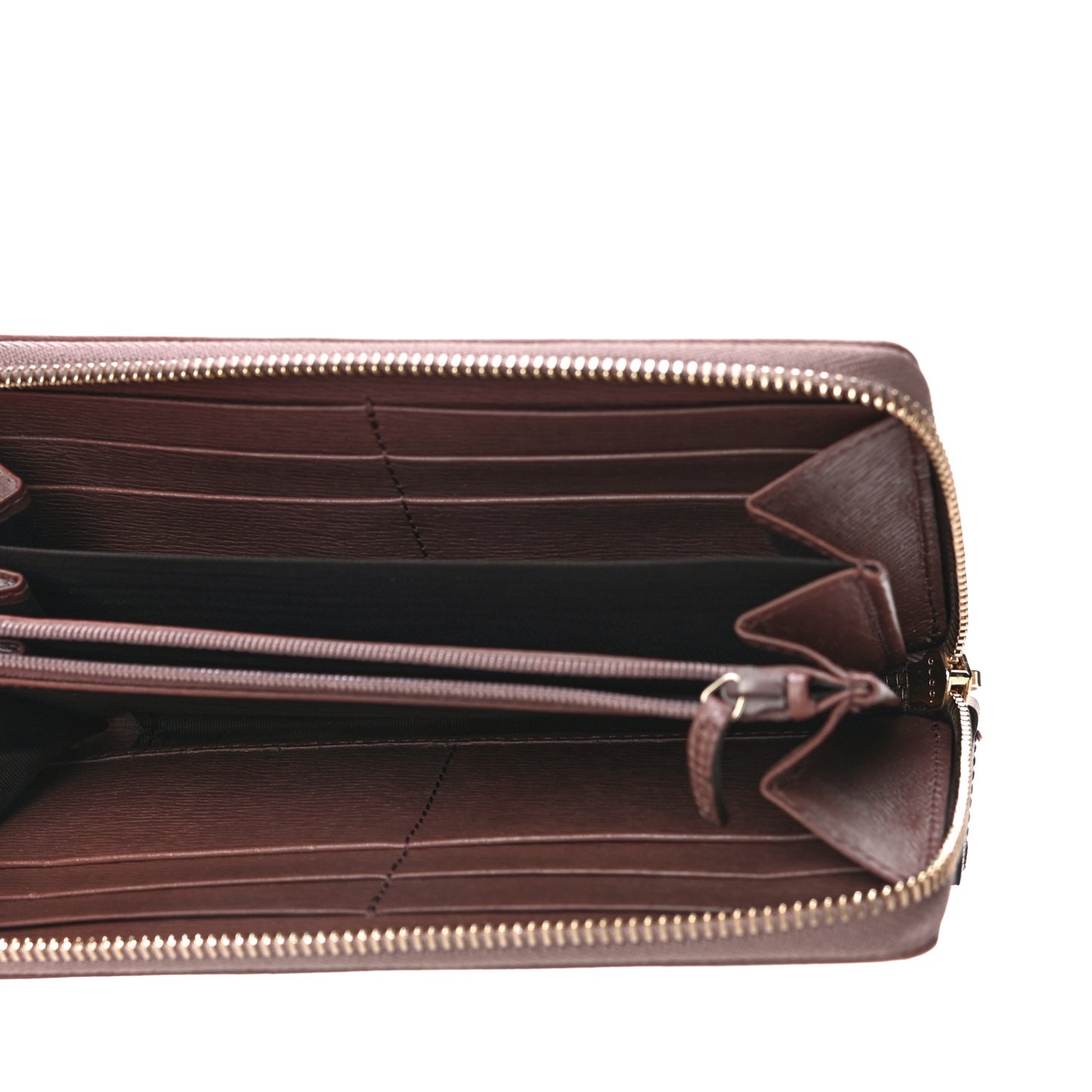 Calfskin Betty Zip Around Wallet Brown