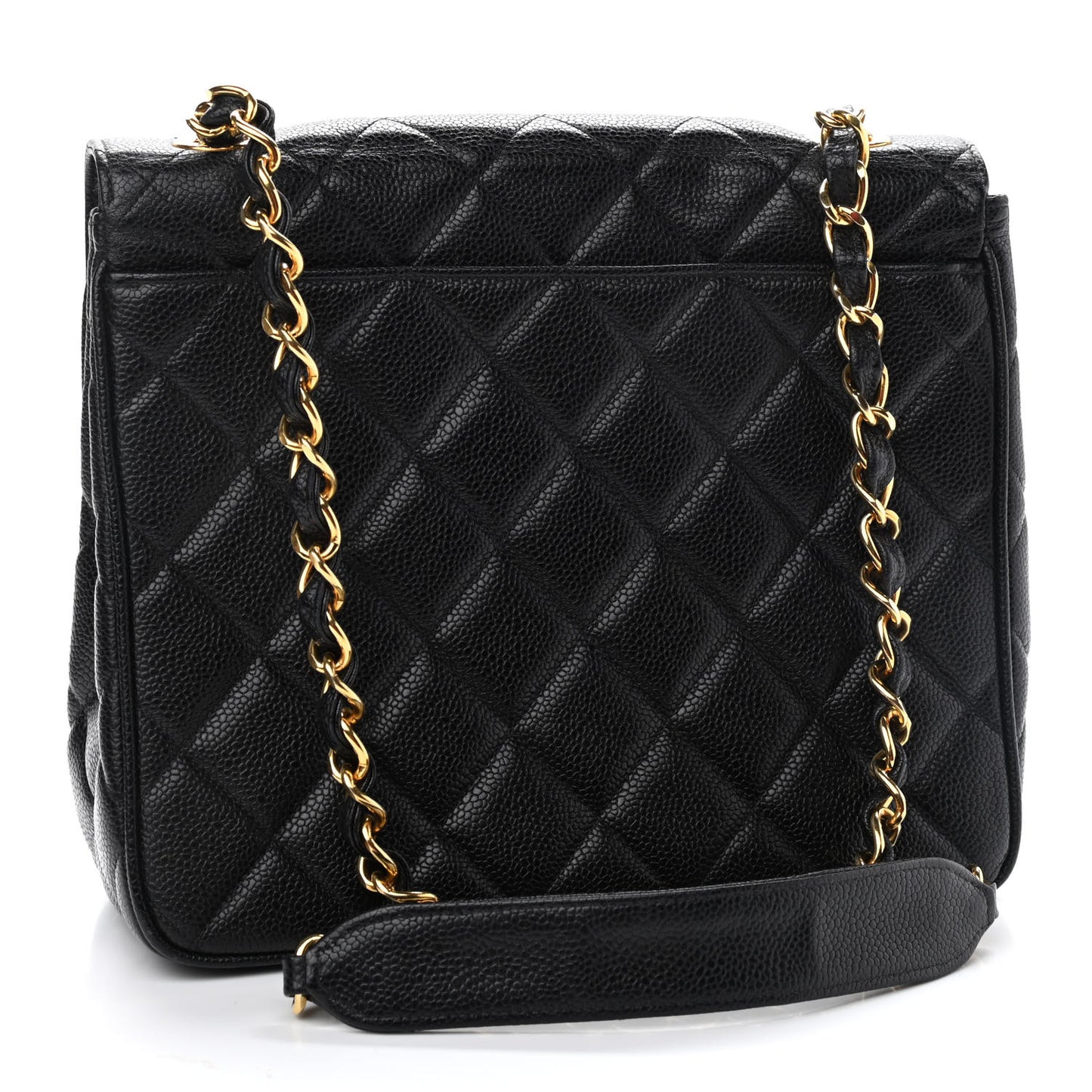 Caviar Quilted Medium Single Flap Black
