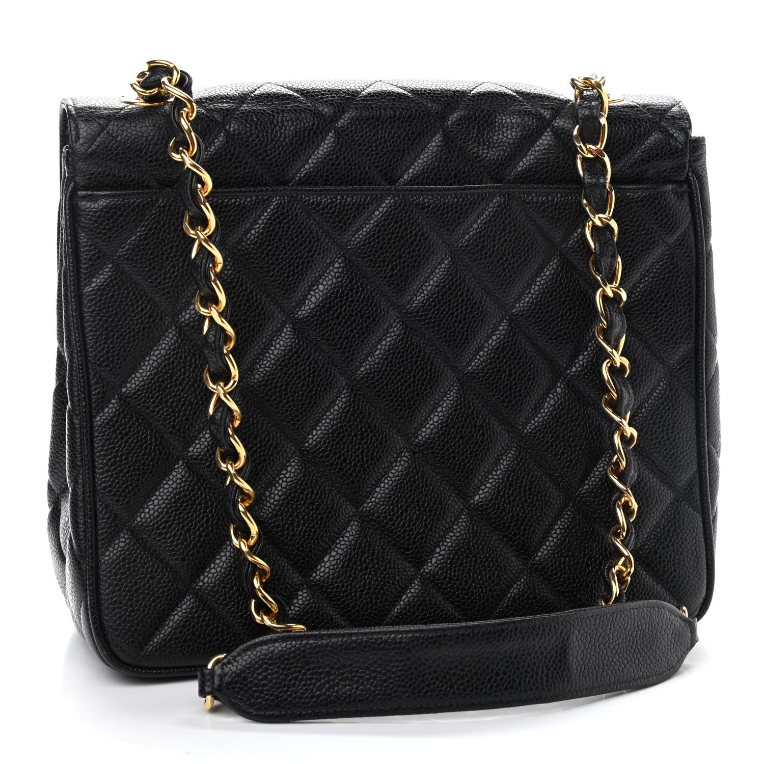 Chanel Caviar Quilted Medium Single Flap Black 2 of 10