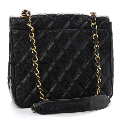 Chanel Caviar Quilted Medium Single Flap Black 2 of 10