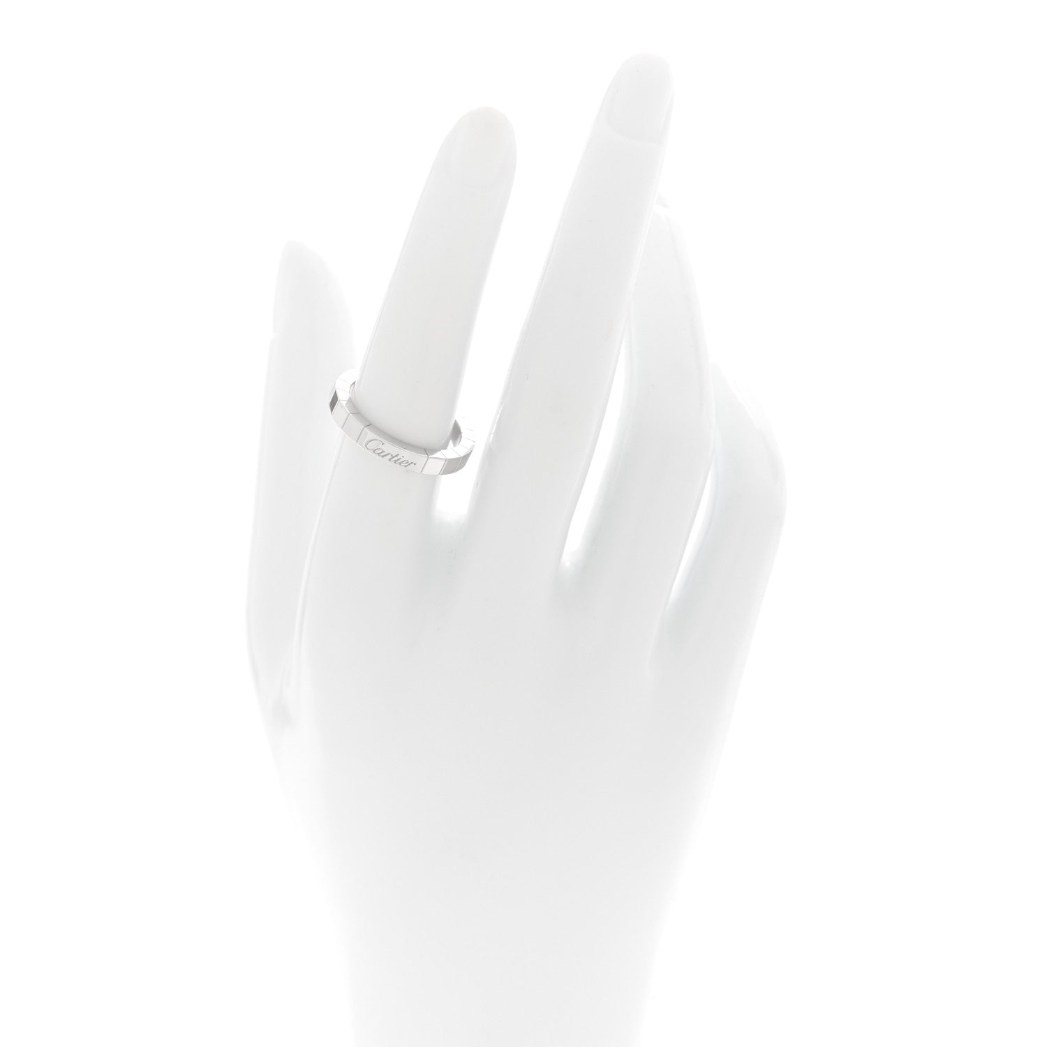 Cartier 18K White Gold Lanieres Ring 54 7 2 of 4