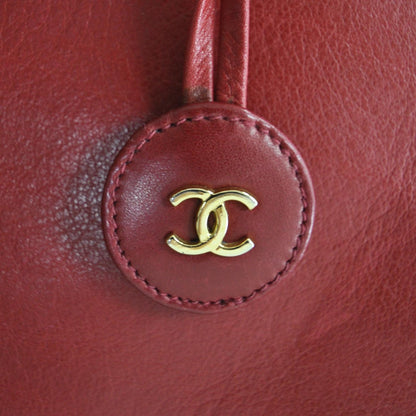 Chanel Lambskin Shoulder Bag Red 9 of 9