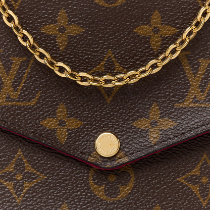 Louis Vuitton Monogram Pochette Felicie Chain Wallet Fuchsia 13 of 16