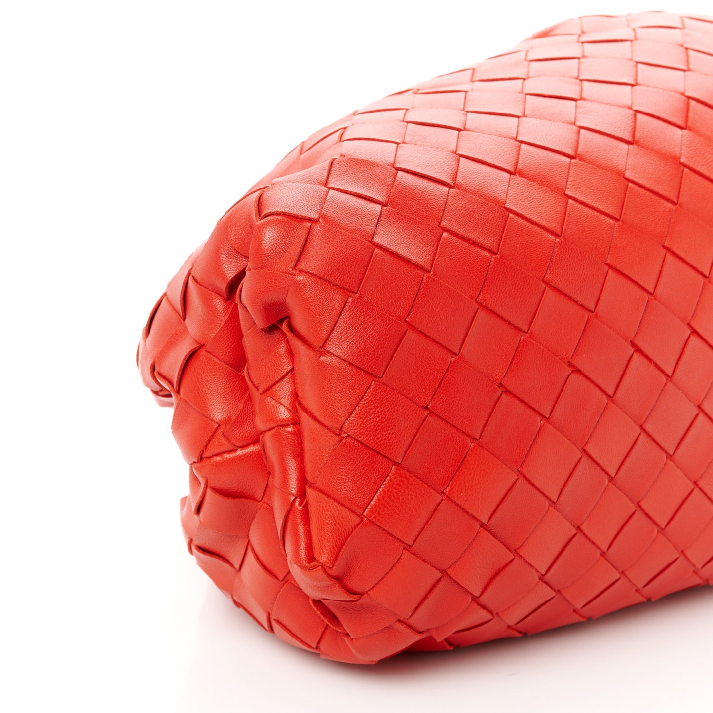 Nappa Maxi Intrecciato The Pouch Oversized Clutch Bright Red