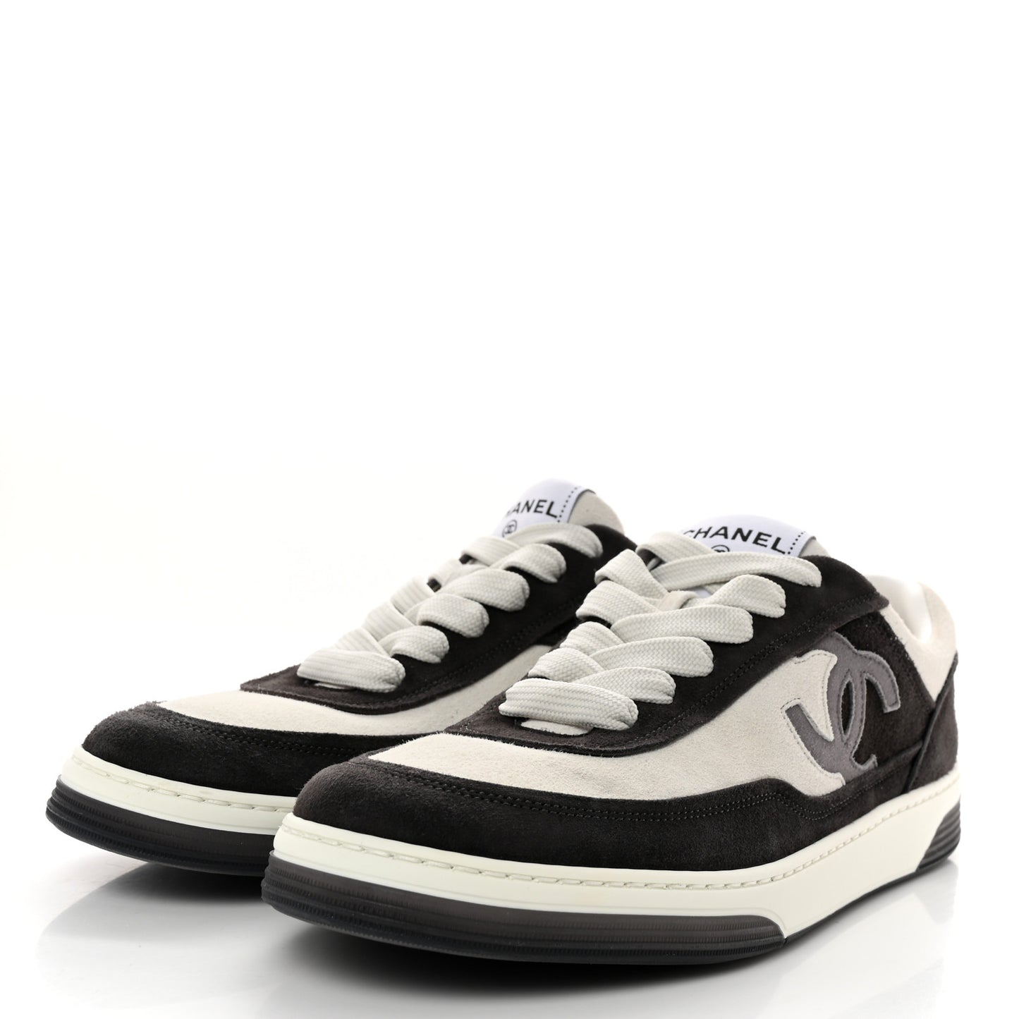 Suede Kidskin Womens CC Sneakers 40 Black White