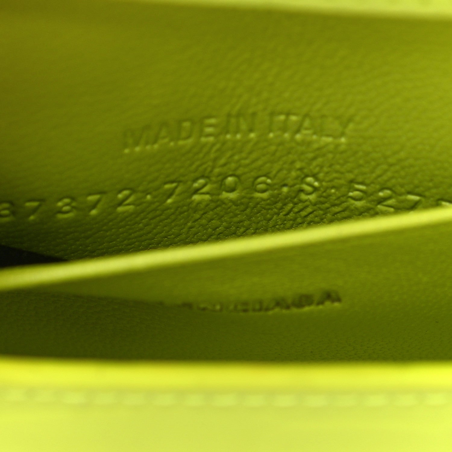 Balenciaga Semi Shiny Calfskin Crocodile Embossed Hourglass Top Handle Bag Mini Fluo Yellow 7 of 18