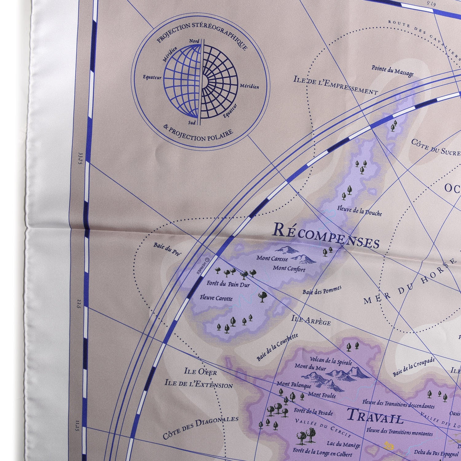 Hermes Silk Planisphere d'un Monde Equestre Shawl 140 3 of 5