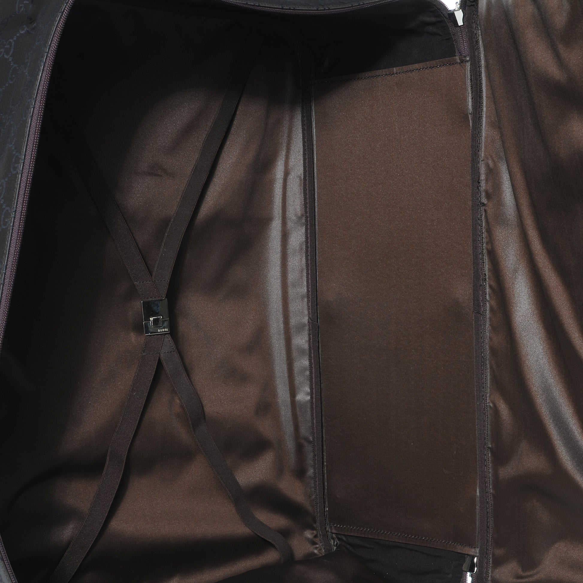 Gucci Nylon Monogram Medium Lightweight Suitcase Luggage Brown 6 of 11