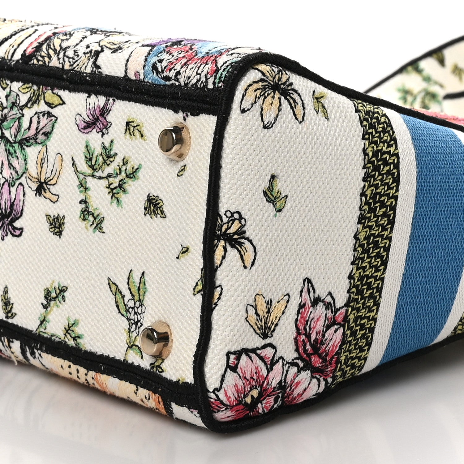 Christian Dior Canvas D-Constellation Embroidered Medium Lady D-Lite Latte Multicolor 9 of 9