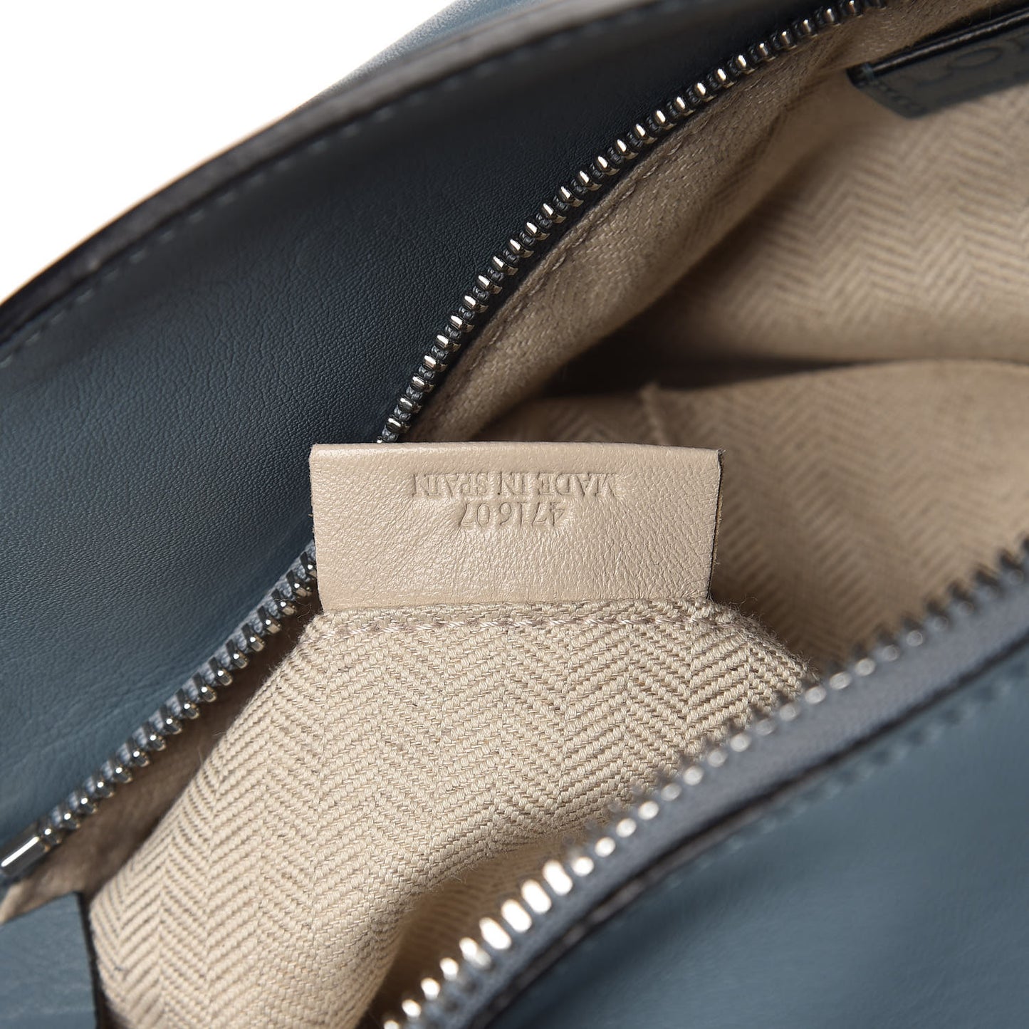 Calfskin Puzzle Bag Stone Blue