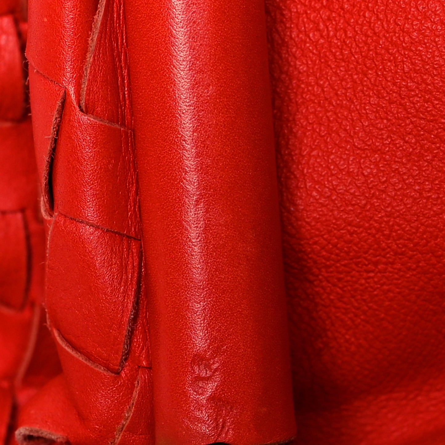 Nappa Maxi Intrecciato The Pouch Oversized Clutch Bright Red