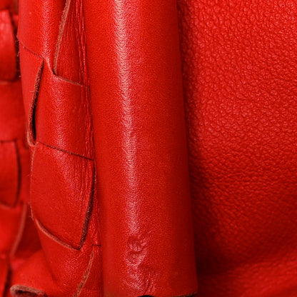 Bottega Veneta Nappa Maxi Intrecciato The Pouch Oversized Clutch Bright Red 15 of 15