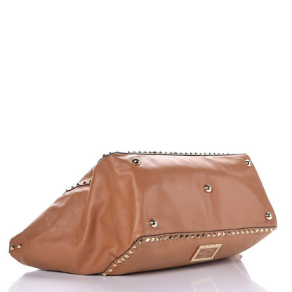 Valentino Garavani Vitello Large Rockstud Tote Beige 5 of 12