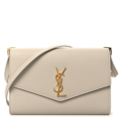 Saint Laurent Grain de Poudre Mini Uptown Crossbody Bag Blanc Vintage 1 of 12