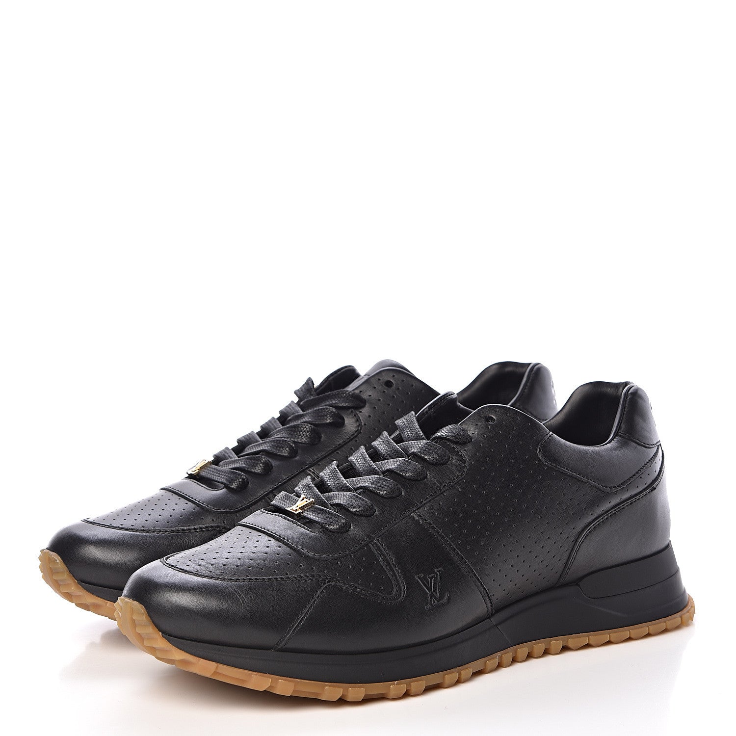 Louis Vuitton X SUPREME Calfskin Run Away Sneakers 7 Black 3 of 10