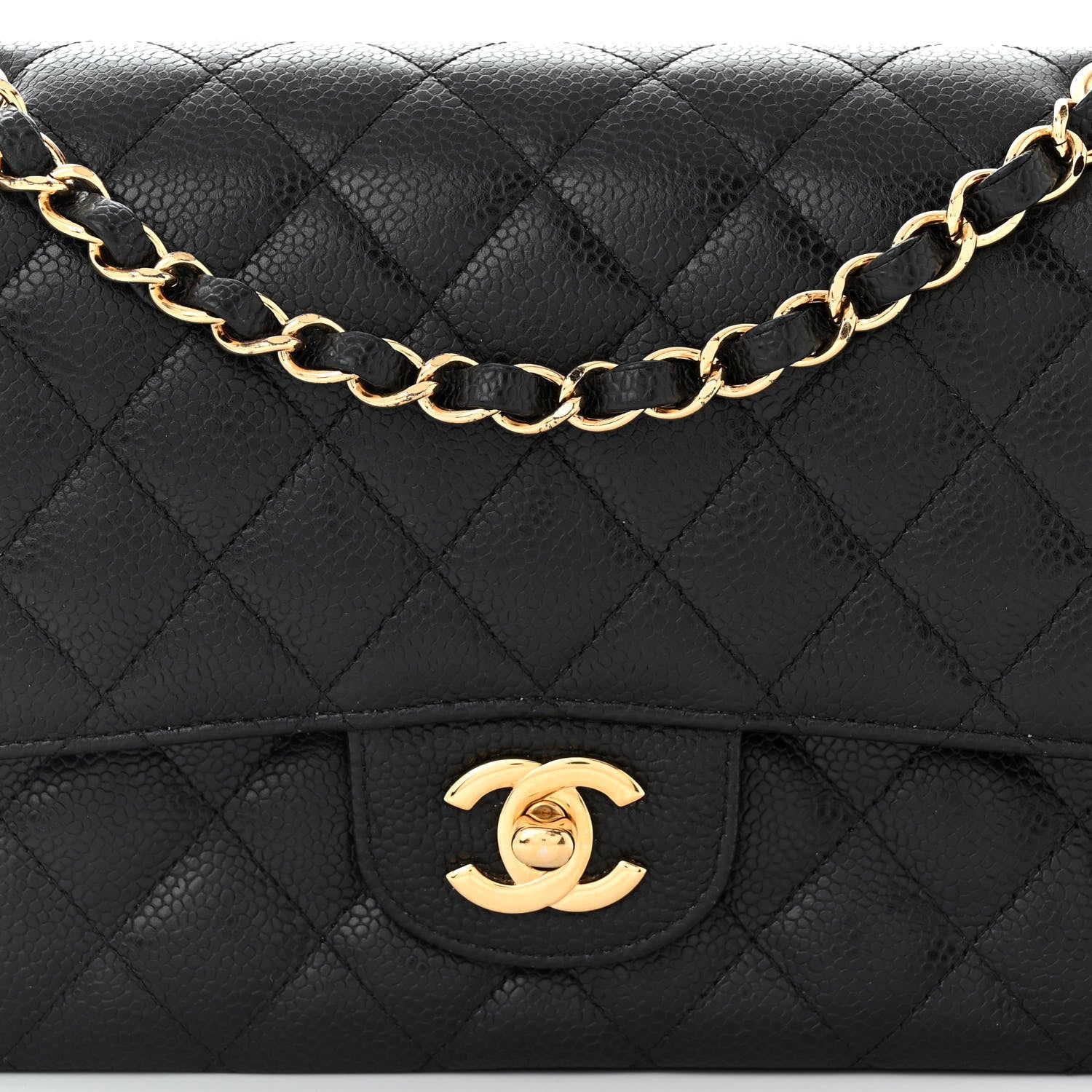 Chanel Caviar Quilted Medium Double Flap Black 8 of 11