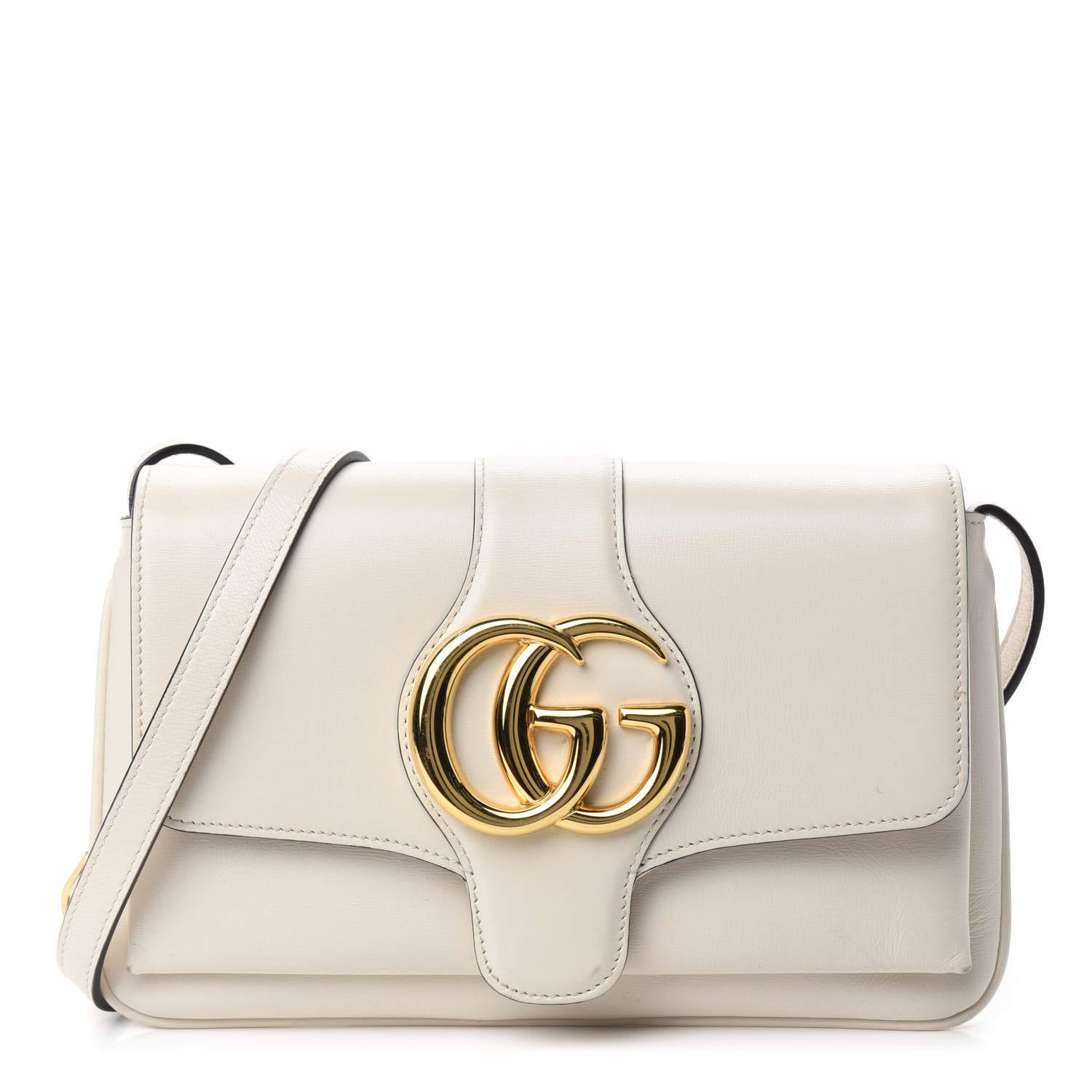 Gucci Calfskin Small Arli Flap Shoulder Bag Mystic White 1 of 10