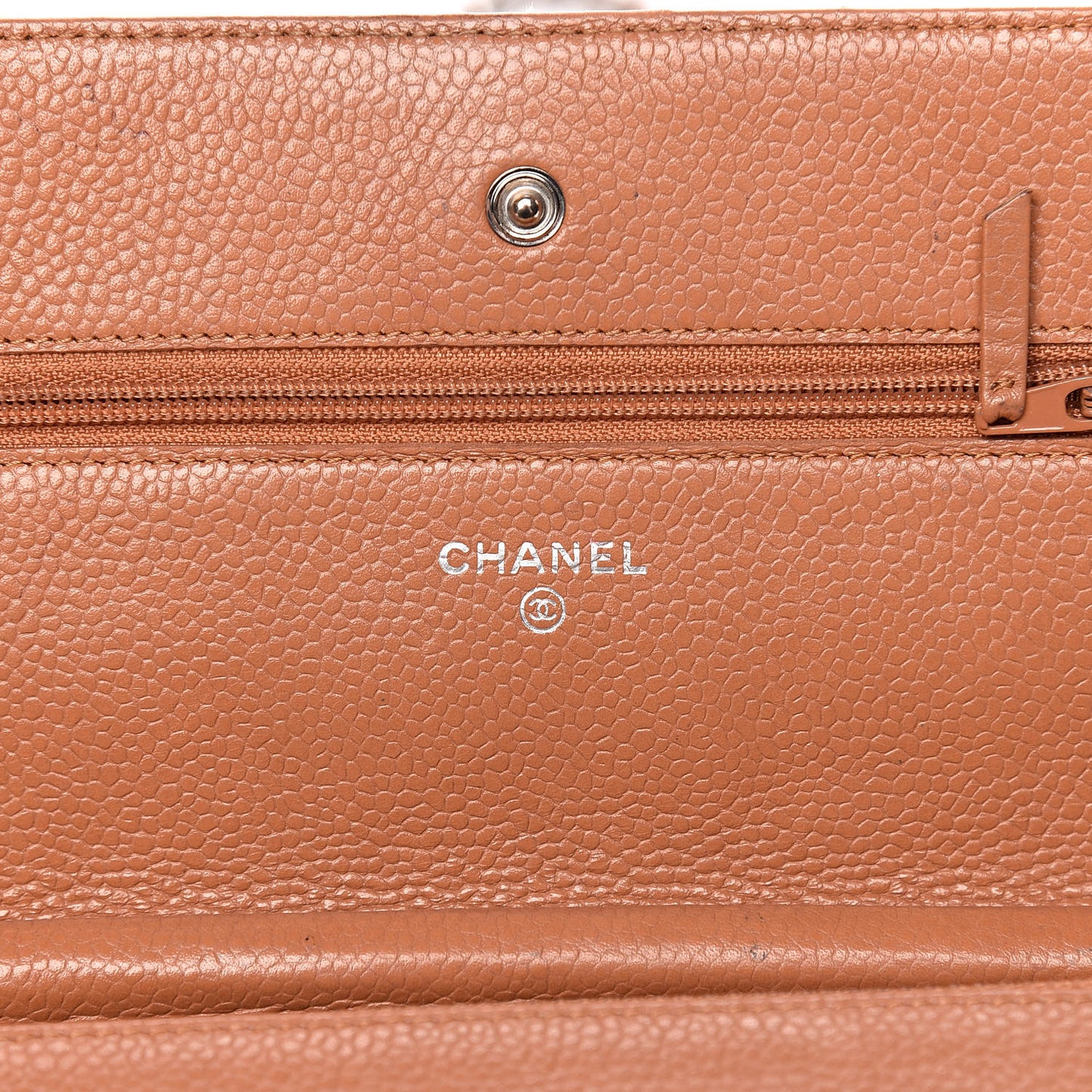 Caviar Quilted Wallet On Chain WOC Tan