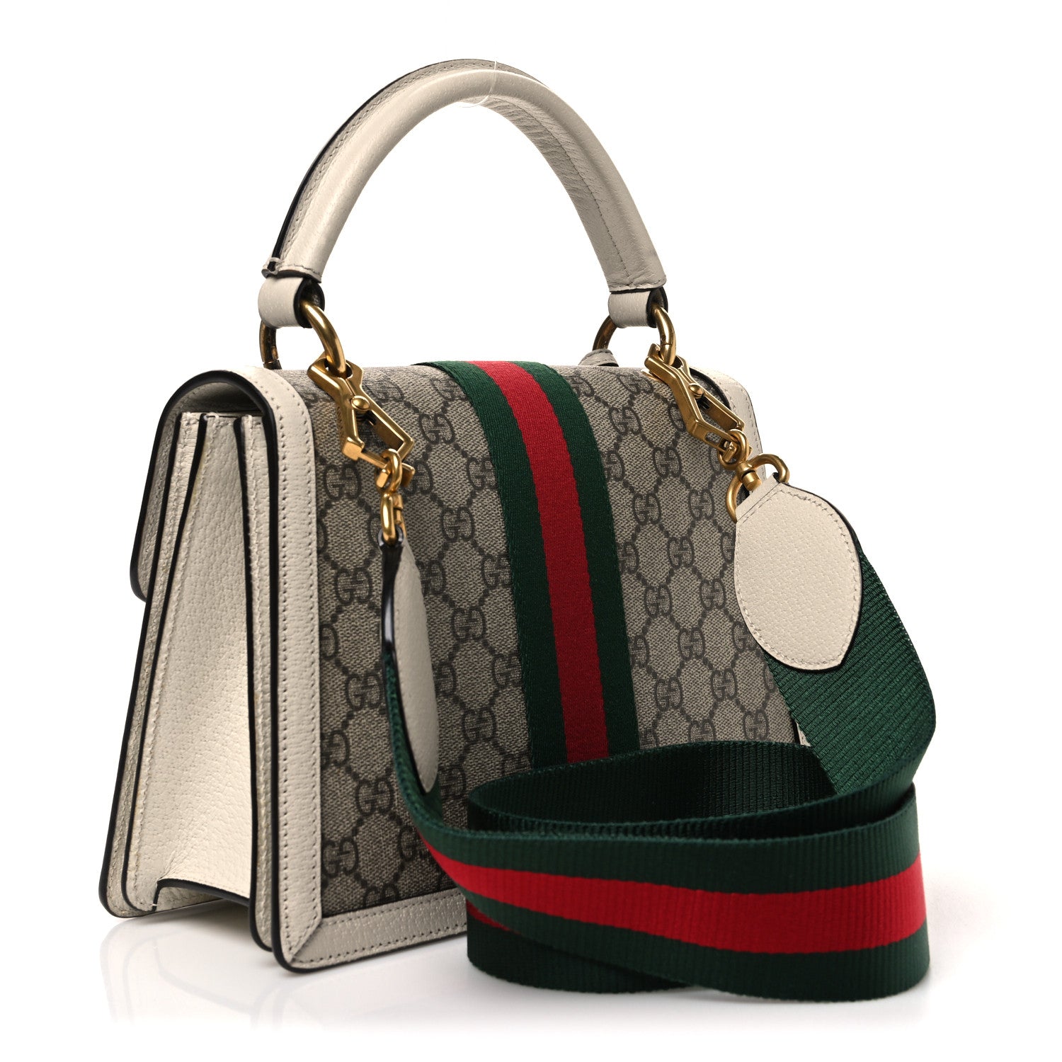 Gucci GG Supreme Monogram Small Queen Margaret Top Handle Bag White 3 of 10