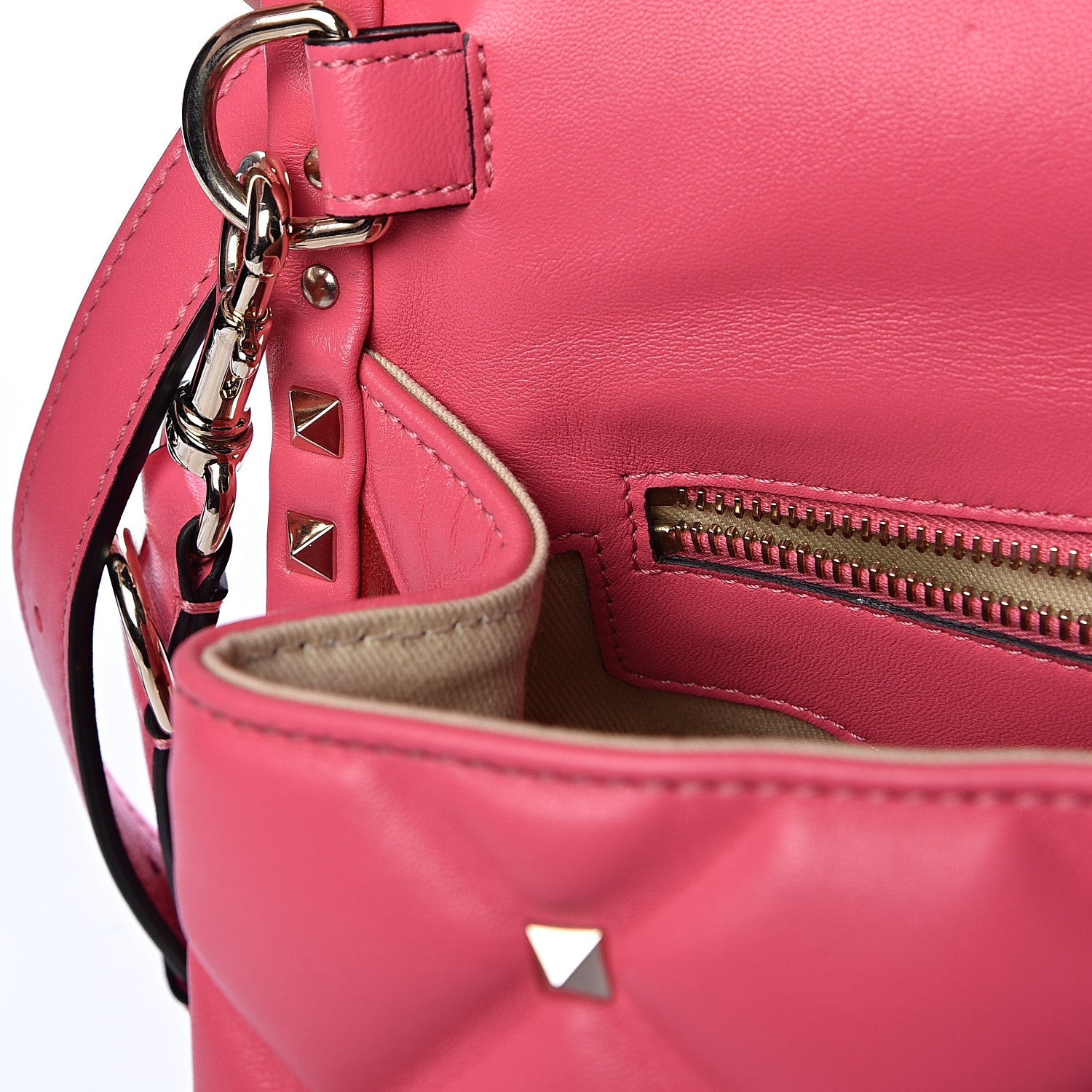 Valentino Garavani Nappa Medium Candystud Top Handle Bag Rosso Valentino Shadow Pink 17 of 17