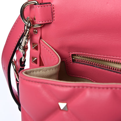 Valentino Garavani Nappa Medium Candystud Top Handle Bag Rosso Valentino Shadow Pink 17 of 17