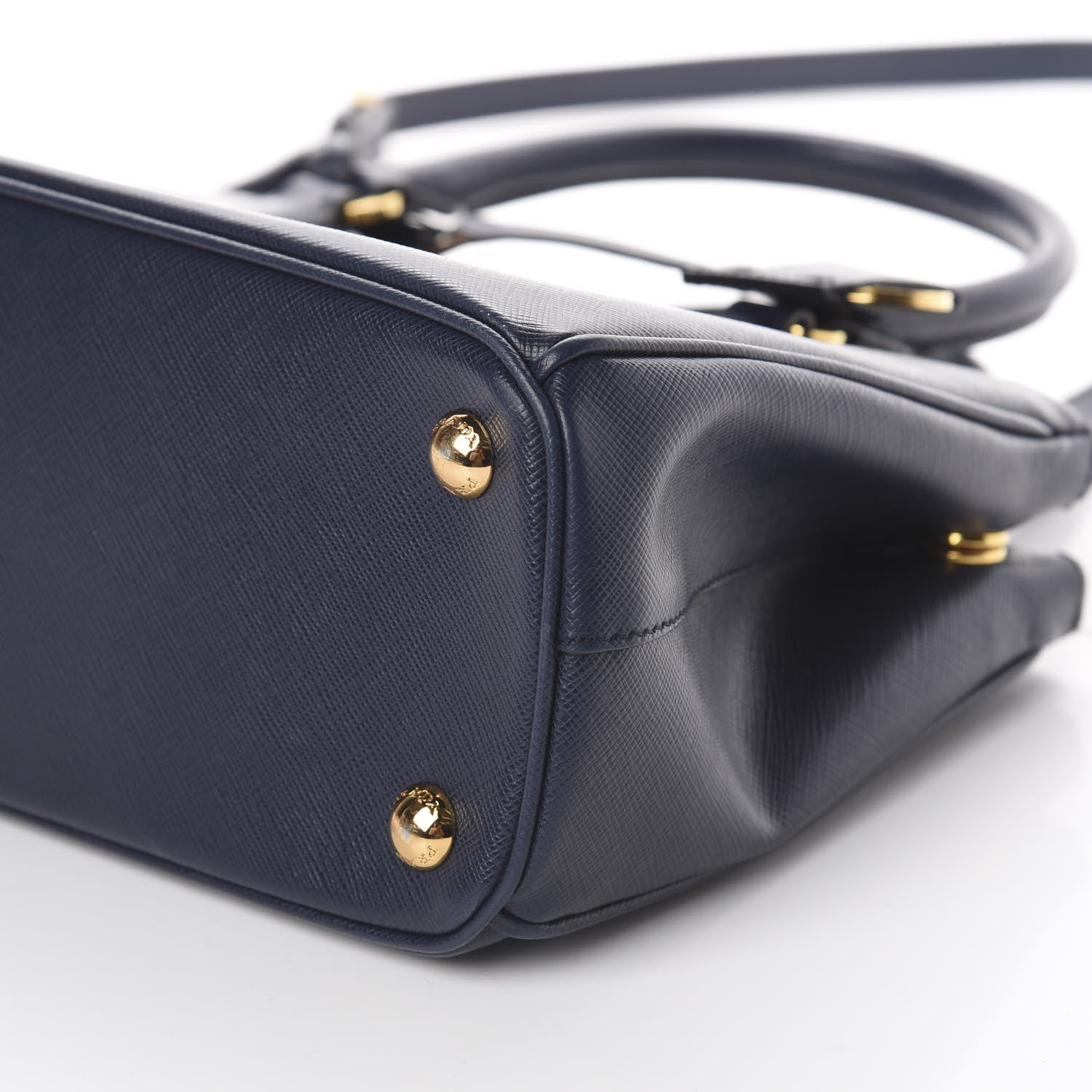 Prada Saffiano Mini Galleria Double Zip Tote Baltico 6 of 8