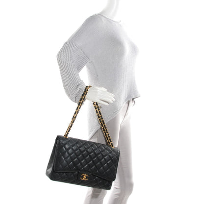 Chanel Caviar Quilted Maxi Double Flap Black 2 of 8