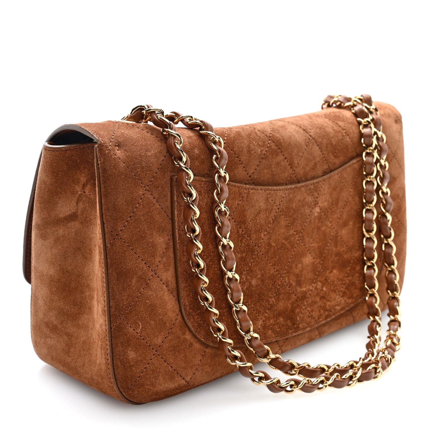 Chanel Suede Calfskin Small Souplissimo Maxi Flap Camel 2 of 9