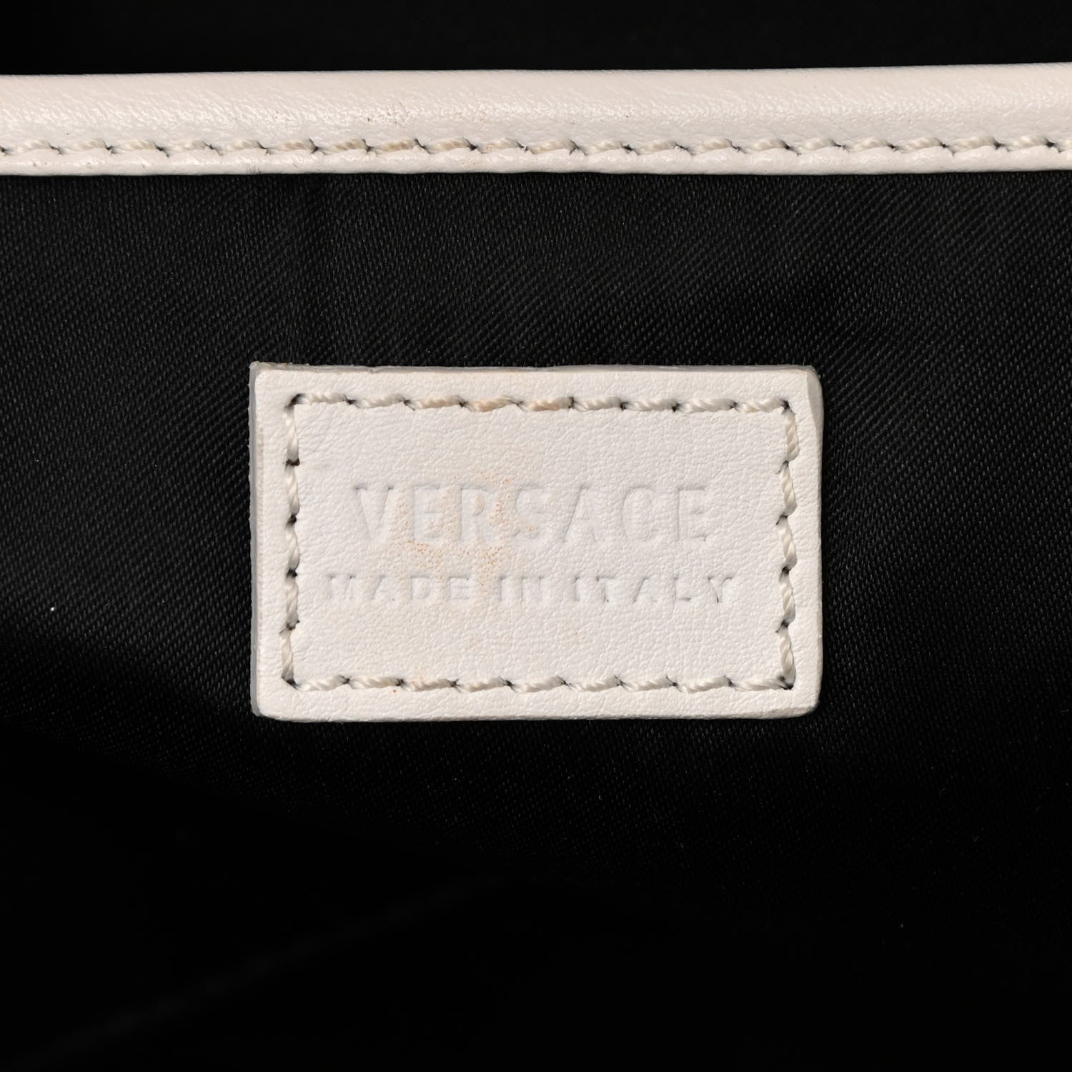 Versace Vitello Calfskin Large Signature Tote White 5 of 16