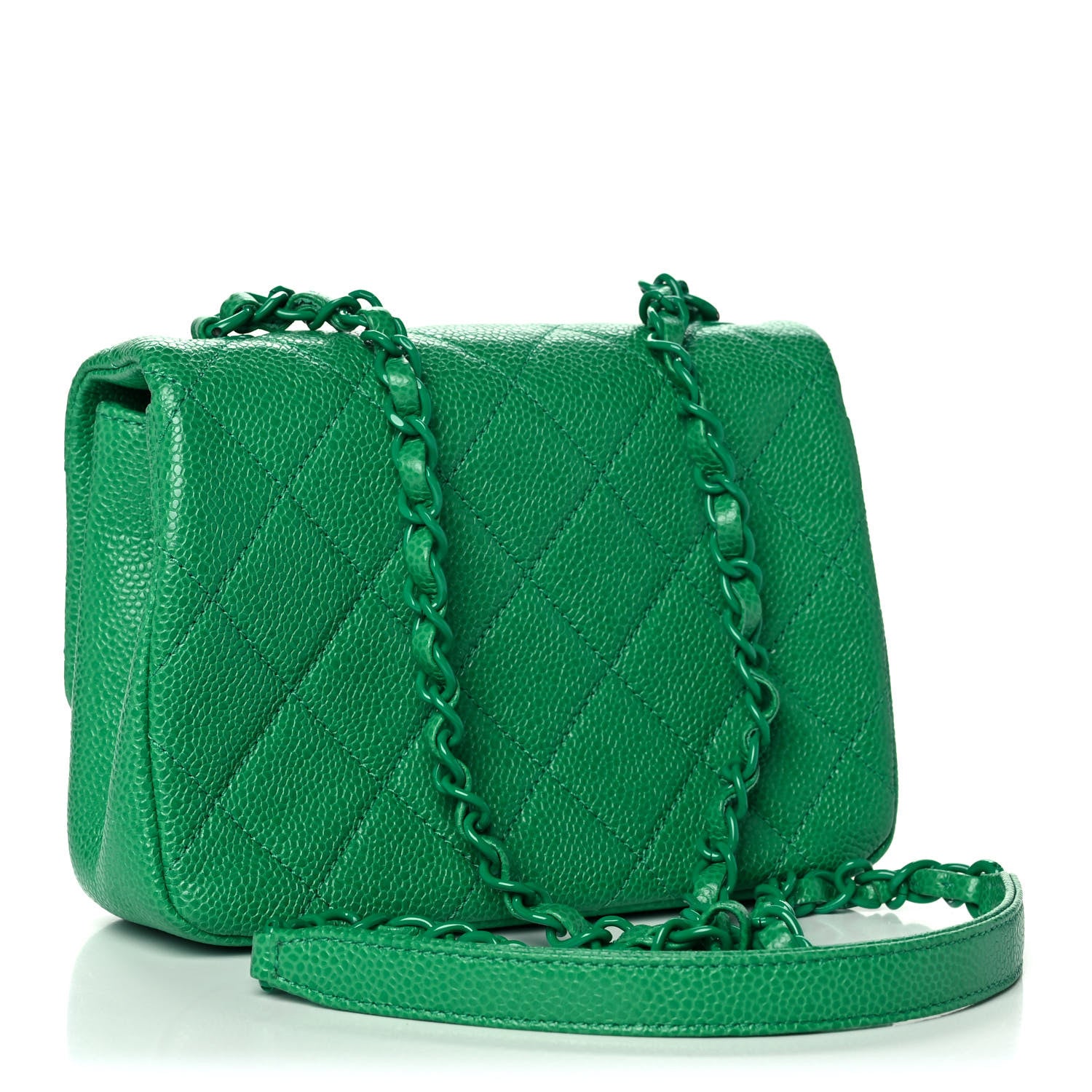 Chanel Caviar Quilted Mini Incognito Square Flap Green 3 of 11
