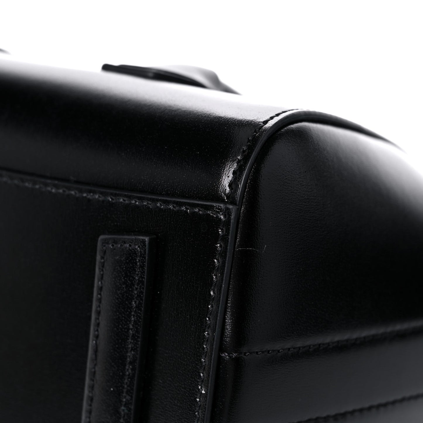 Box Calfskin Mini Lock Antigona Shoulder Bag Black
