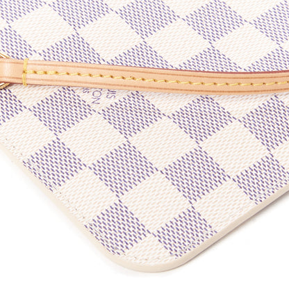 Louis Vuitton Damier Azur Neverfull MM GM Pochette 5 of 7