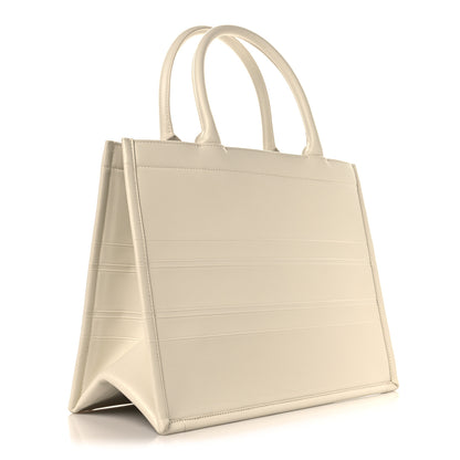 Christian Dior Calfskin Embossed Medium Book Tote Ivory 3 of 13