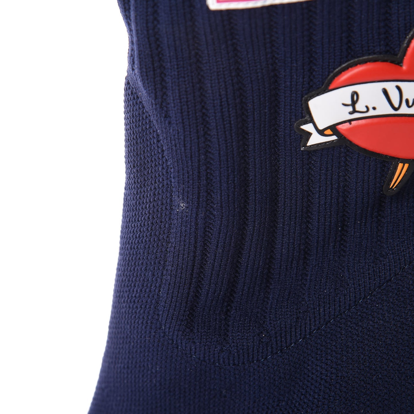 Monogram Stretch Fabric Silhouette Ankle Boots 40 Navy