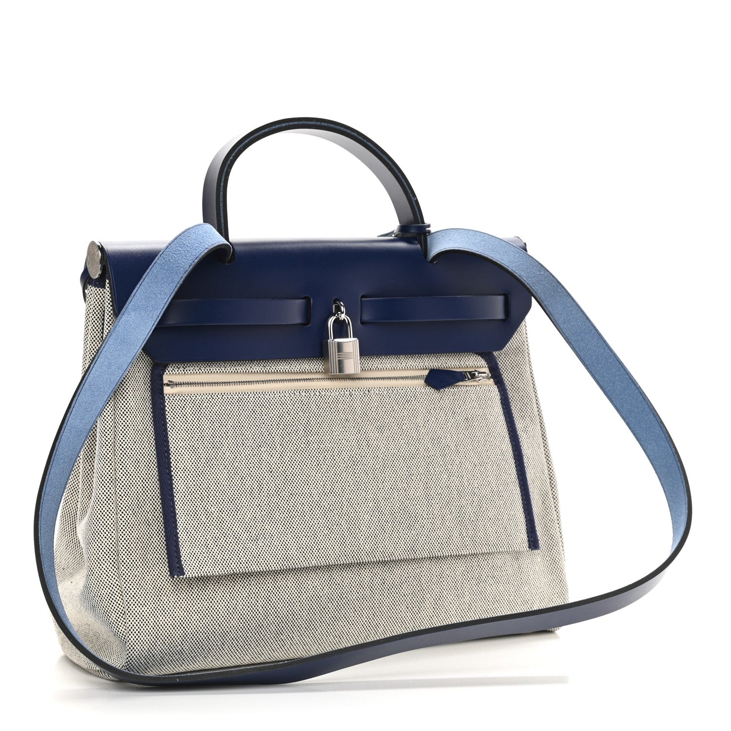 Vache Hunter Toile H Brides de Gala Herbag Zip Retourne 31 PM Bleu De France Ecru Black