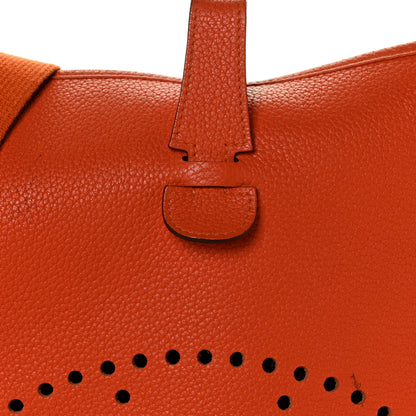 Hermes Taurillon Clemence Evelyne III GM Orange 6 of 10