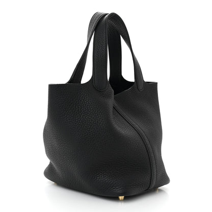 Hermes Taurillon Clemence Picotin Lock 18 PM Black 3 of 11