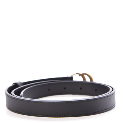 Gucci Calfskin Double G 20mm Belt 85 34 Black 3 of 6