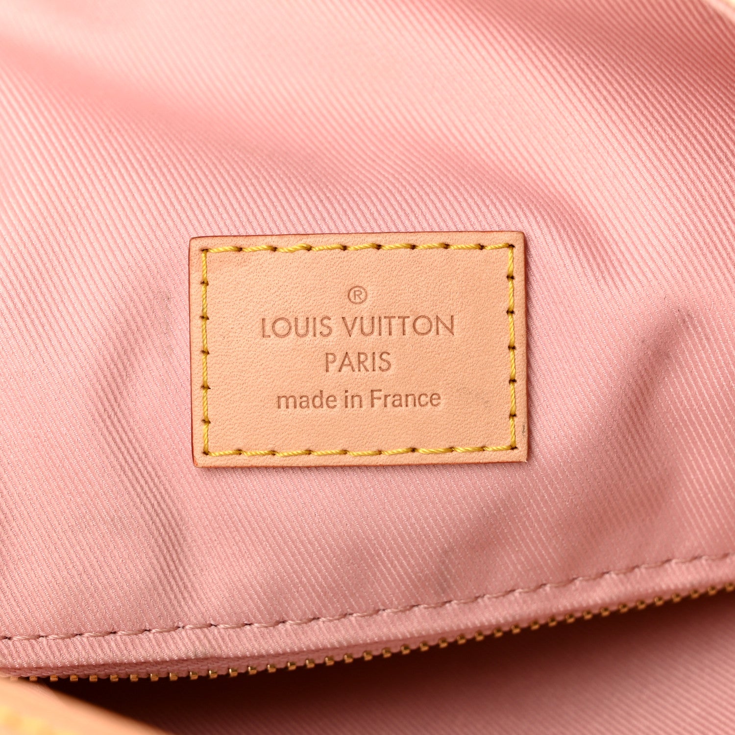 Louis Vuitton Damier Azur Graceful MM Rose Ballerine 5 of 9