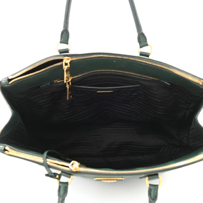 Prada Saffiano Large Galleria Double Zip Tote Militare 4 of 17