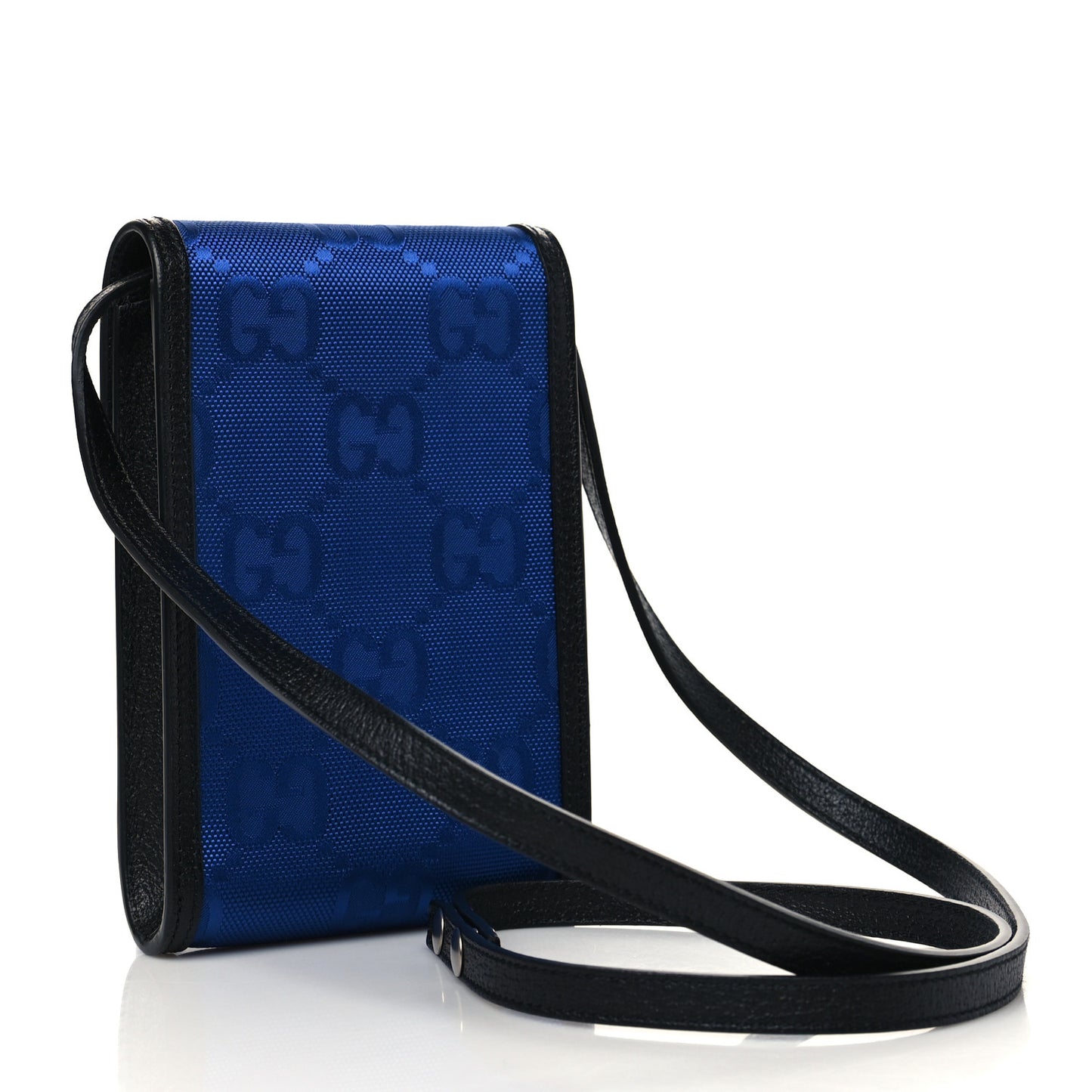 Econyl Nylon Monogram Off The Grid Crossbody Bag Guilted Blue Black