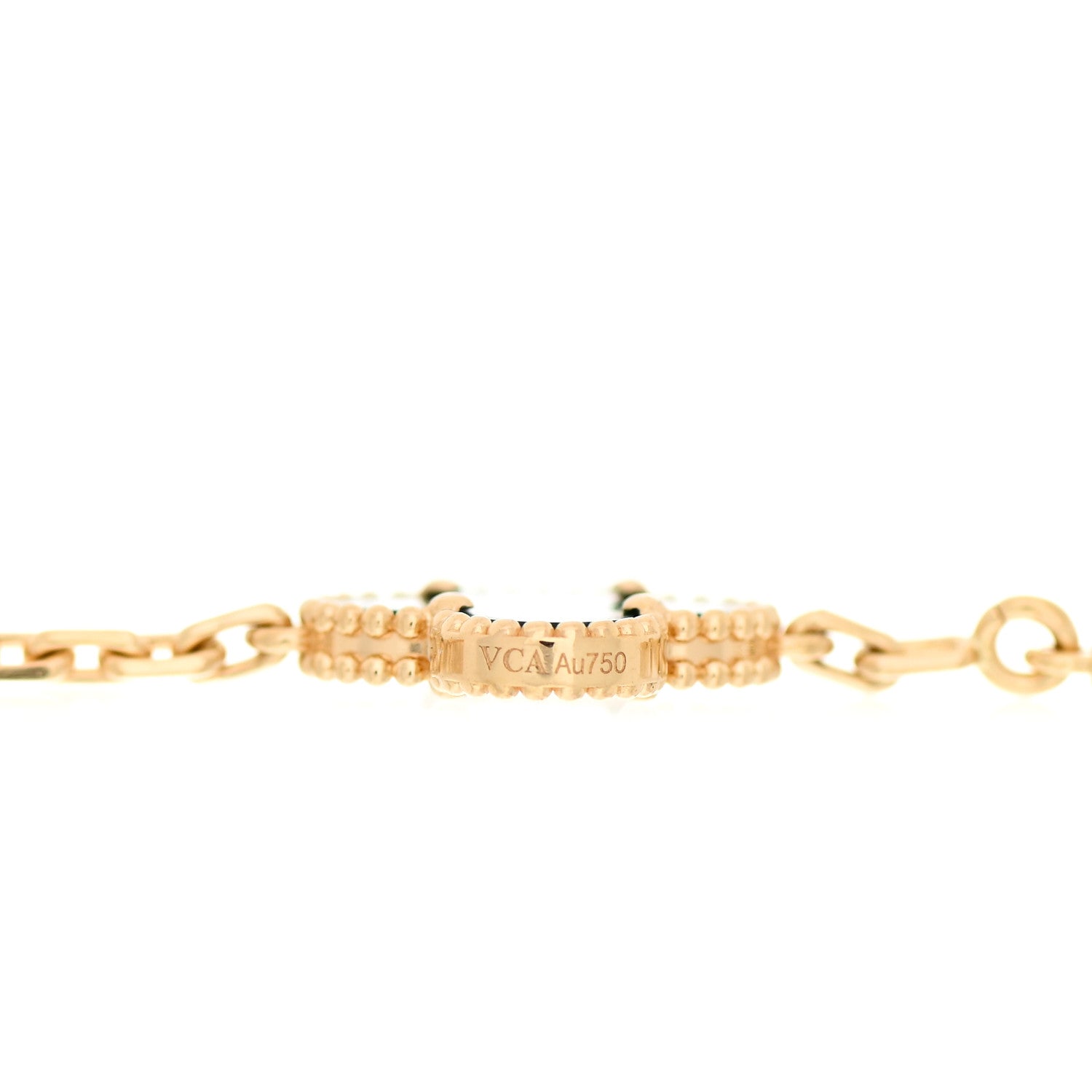 Van Cleef & Arpels 18K Yellow Gold Malachite 5 Motifs Vintage Alhambra Bracelet 4 of 5