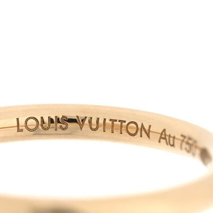 Louis Vuitton 18K Yellow White Gold Diamond B Blossom Ring 52 6 4 of 5