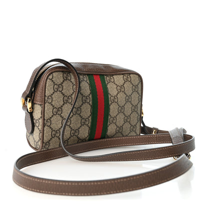 Gucci GG Supreme Monogram Web Mini Ophidia Shoulder Bag Brown 3 of 10