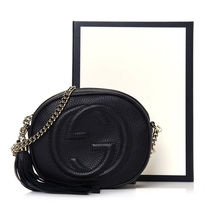Gucci Pebbled Calfskin Mini Soho Chain Bag Black 13 of 13
