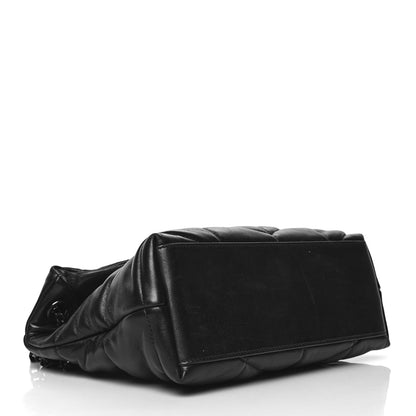 Saint Laurent Lambskin Quilted Small Loulou Puffer Monogram Chain Satchel Black 4 of 7