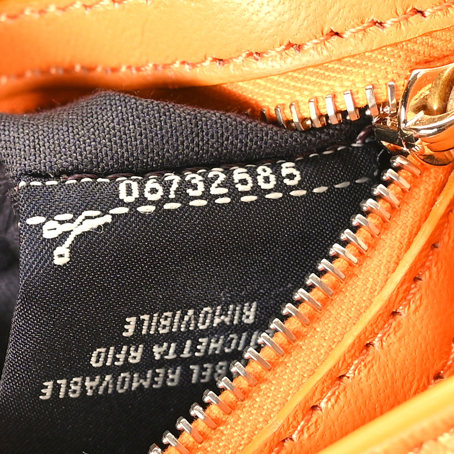 Fendi Nappa FF 1974 Embossed Baguette Clementine 7 of 15